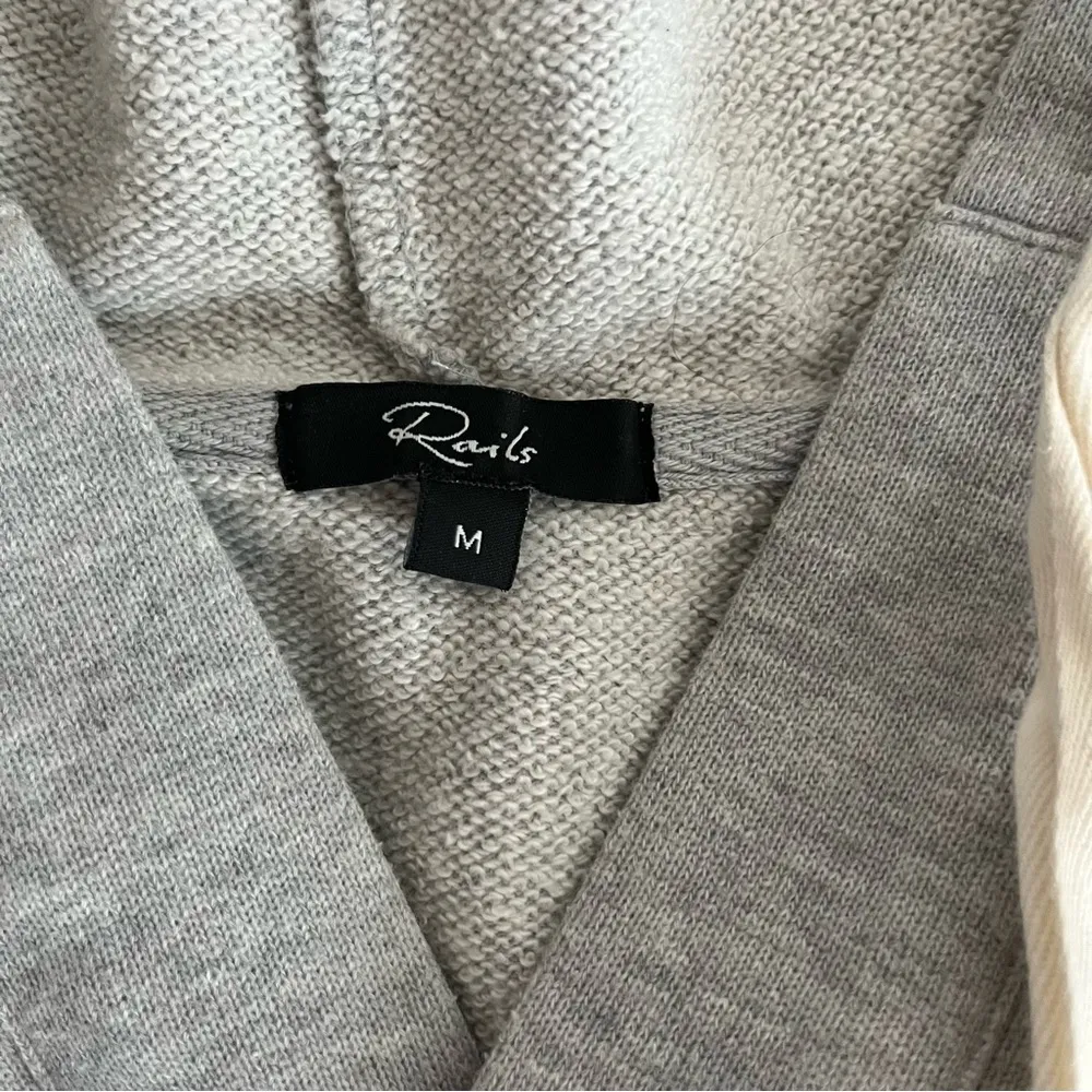 RAILS Adley Hoodie Heather Grey French Terry Kangaroo Pockets Womens Size Medium - Image 6