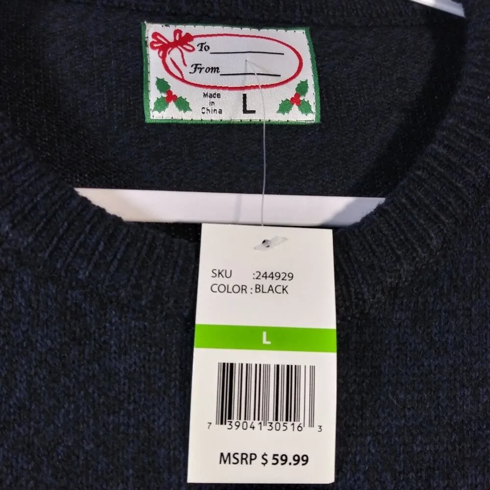 Holiday Ugly Christmas Sweater Unisex Brew Dolph Rein Beer Sweater Size L Black Size L - Image 7