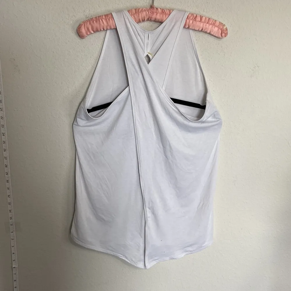 ATHLETA Essence Vital Tie Back Tank, WHITE SIZE MT - Image 3