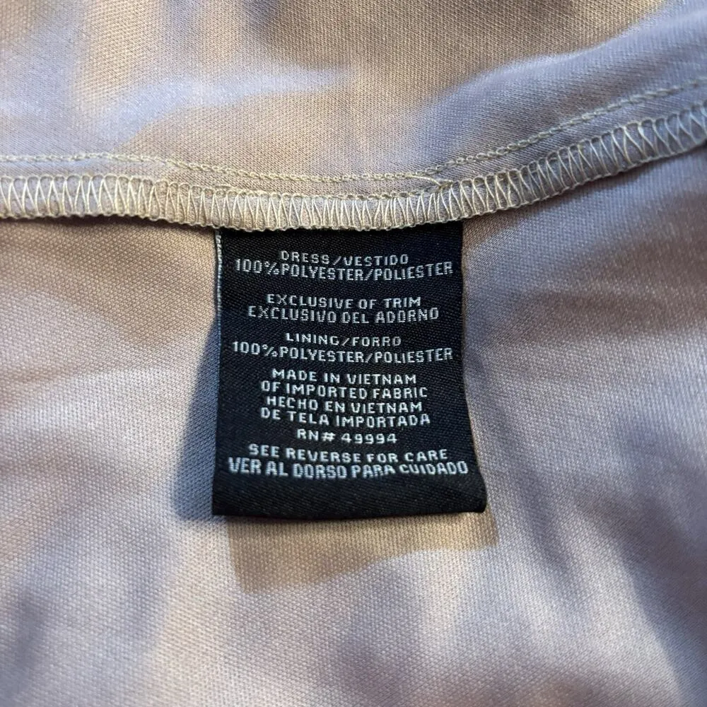 R&M Richards Women's Formal Dress Black Floral Lace with Nude Lining Size 6 - Image 8