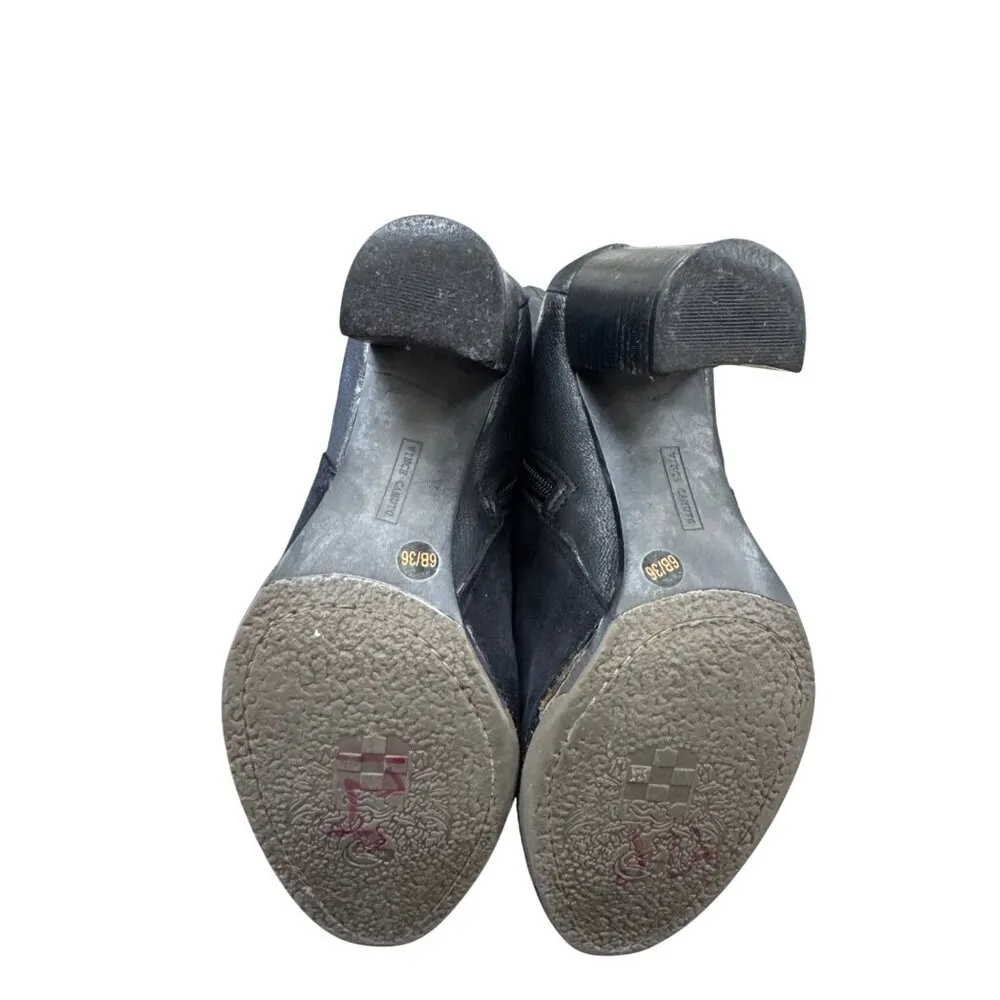 Vince Camuto Womens Black Leather & Suede Knee Boots Size 6B SKU 7172 - Image 8