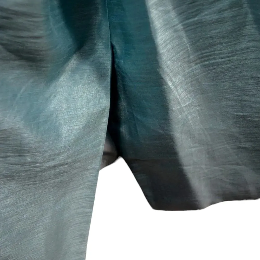 Womens 2 Piece Teal Rayon Blend Suit Blazer Size: 28W Skirt Size: 26W Size undefined - Image 7