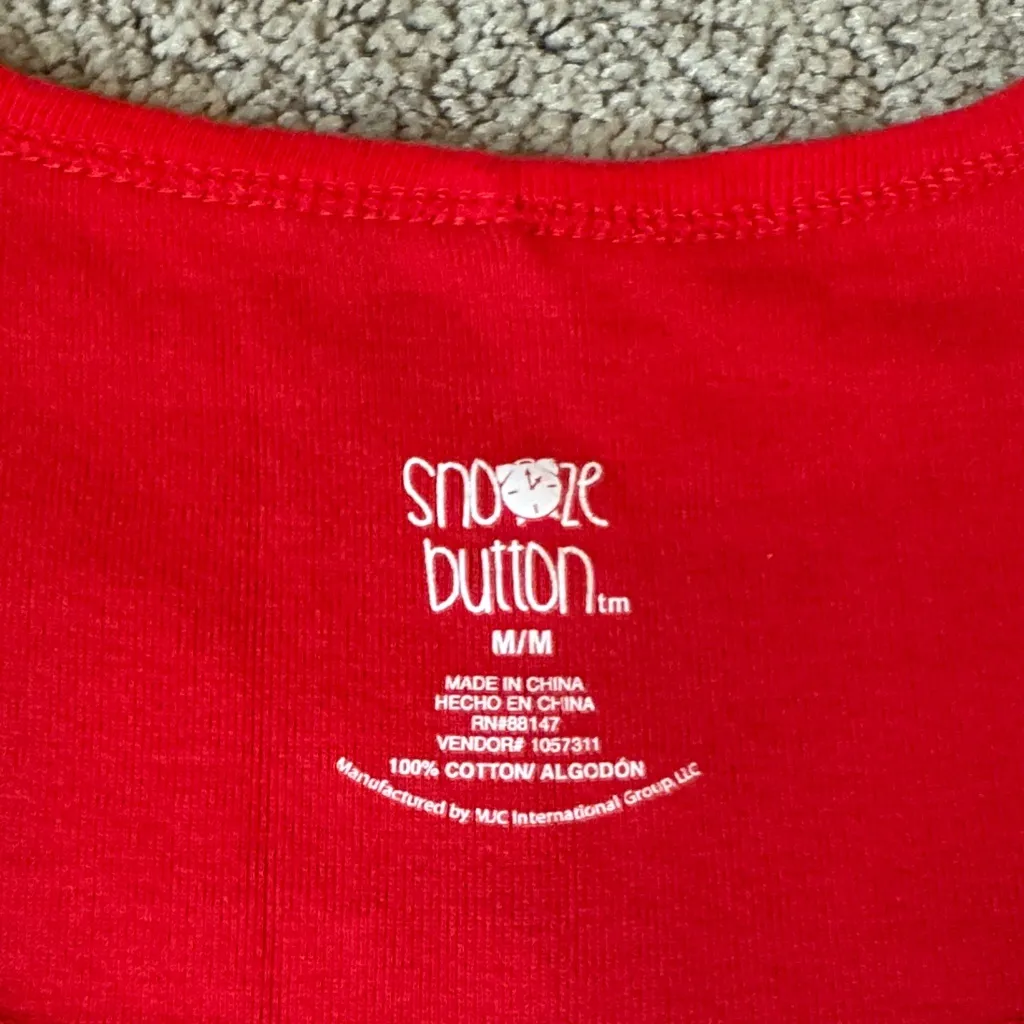 Snooze Button Patriotic Independence Day Onsie SIZE M Red Size M - Image 2