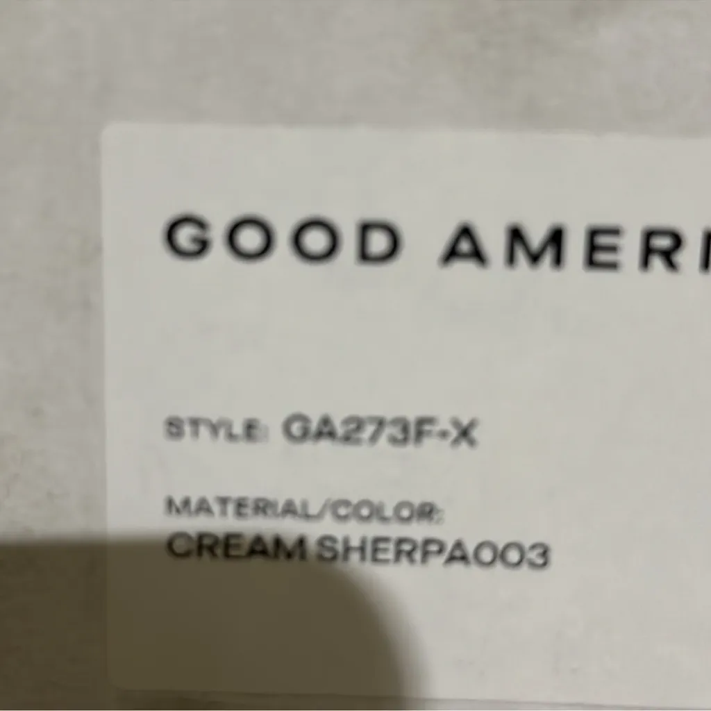 Good American Cream Sherpa Heels Faux Fur NEW Size 5.5 6.5 New Made in Spain - Image 6