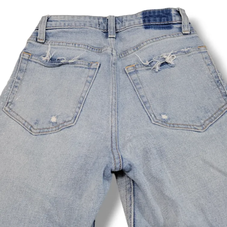 Abercrombie & Fitch Zoe Natural Rise Ankle Straight Jeans Size 24/00s 23x25 Blue Denim Pants  - Image 4
