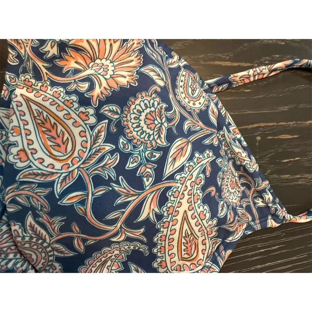 Cupshe Laguna Paisley Bikini Set Women's Size L Multicolor 2 Piece - Image 2