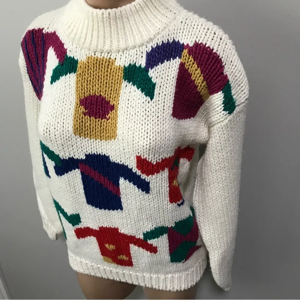 Sugar Co Ltd Sweater with Sweaters Acrylic Small Vintage Red - Image 3