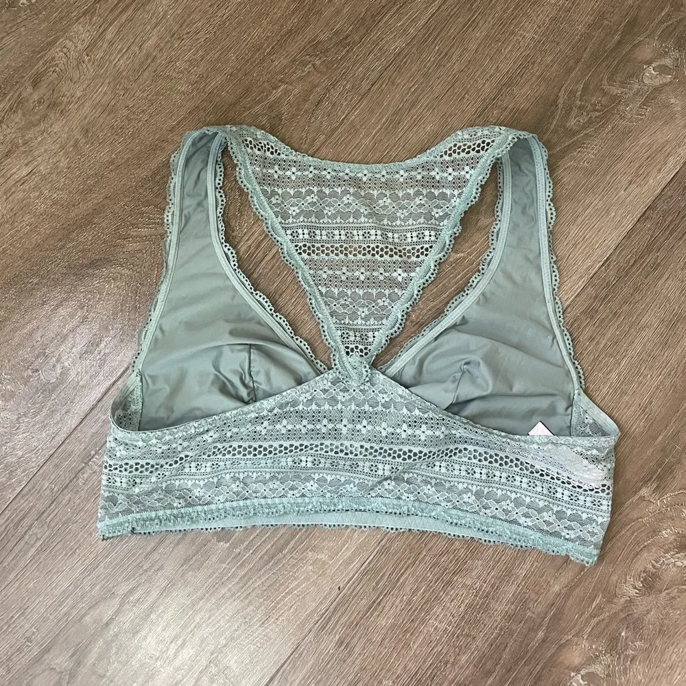 Victoria’s Secret Sage Green Lace Racerback Pullover Bralette ~ Women’s Size L - Image 9