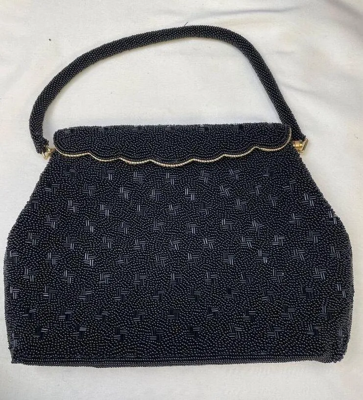Stephen Chx Womens Black Beaded Evening Purse Handbag SKU 6515 - Image 3