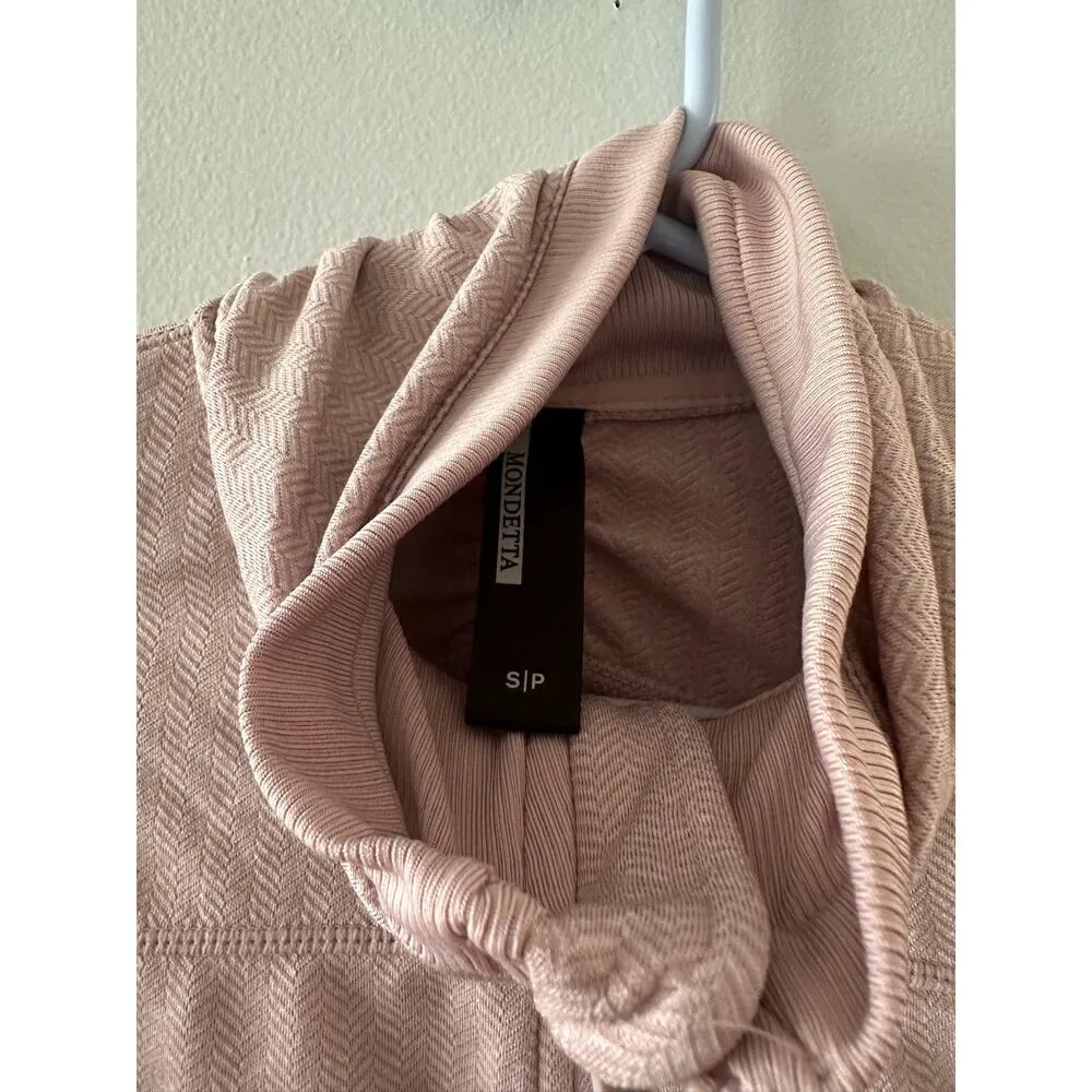 Mondetta Top Women's Small Blush Pink Half Zip Activewear Fitted Jacket - Image 5