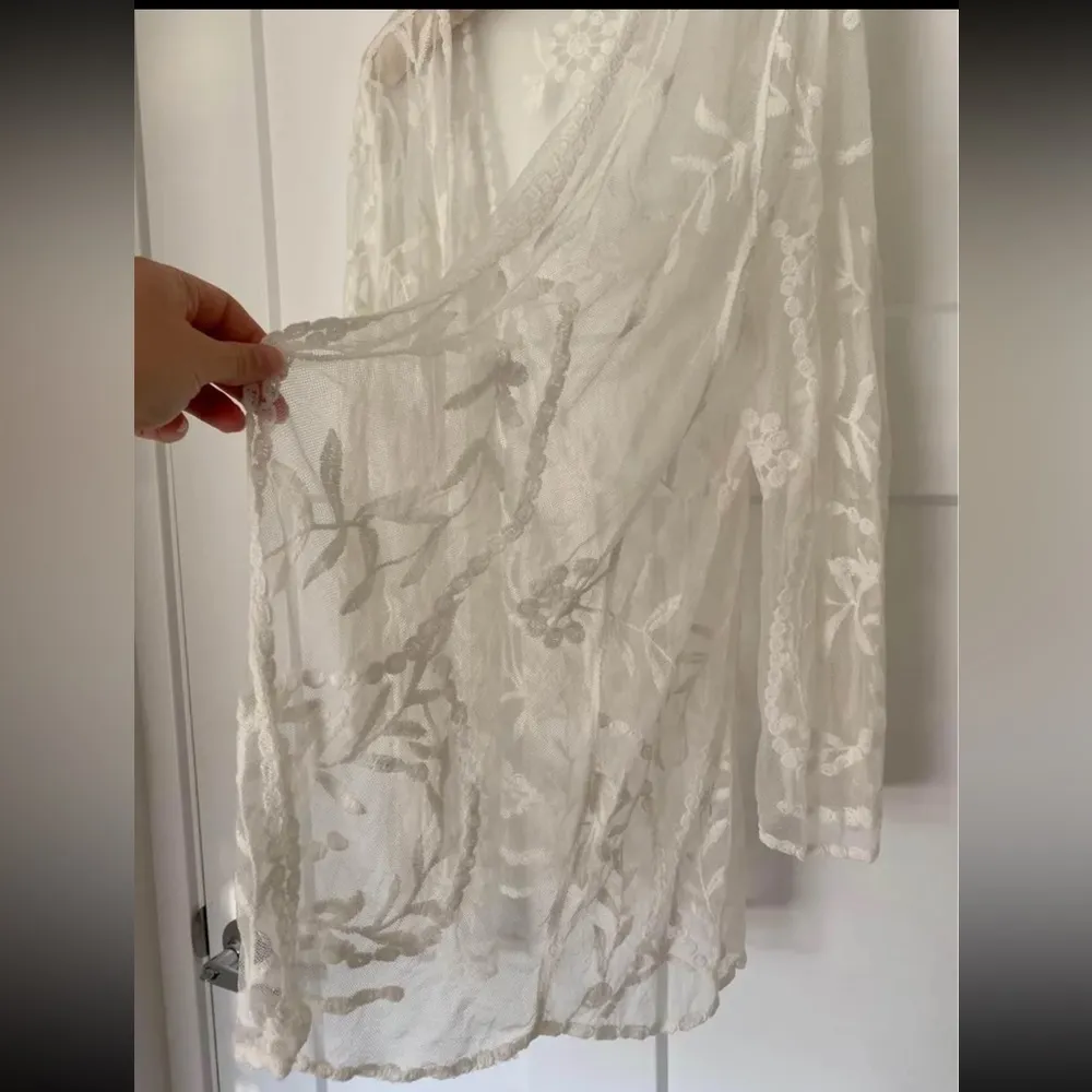 Large/XL Lace Kimono Cardigan, Bridal Kimono, Bridal Shower Kimono - Image 3