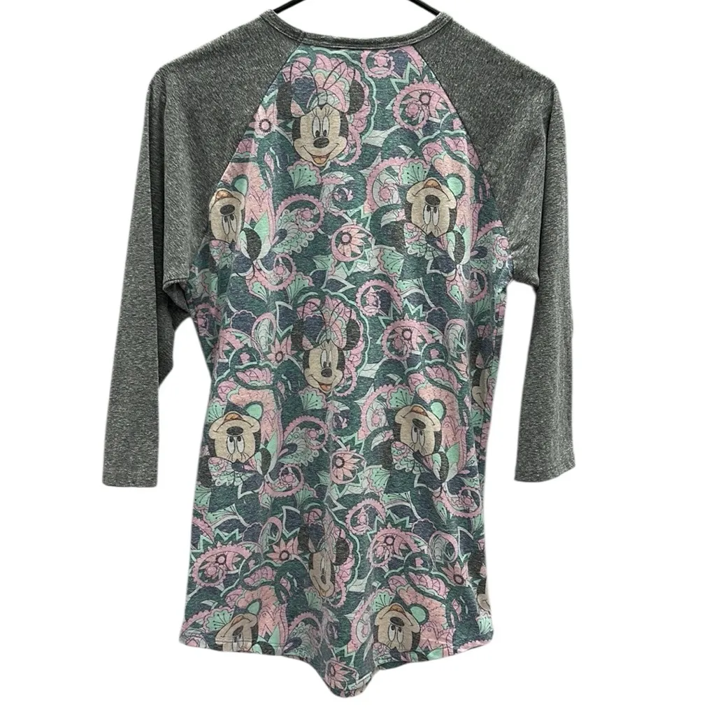 LuLaRoe Disney Minnie Mouse Randy 3 Quarter Raglan Sleeve Tunic Tee Shirt Small - Image 8
