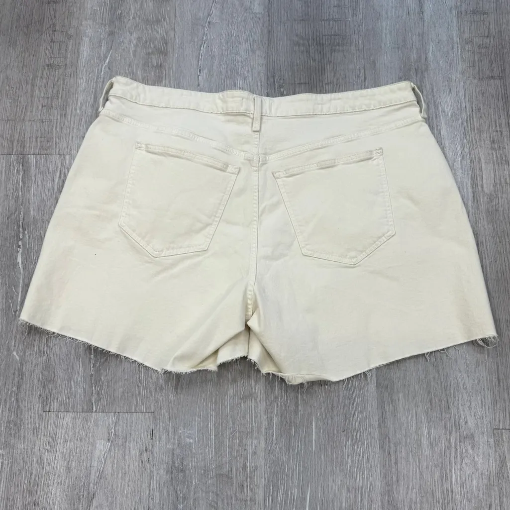 Madewell Cream Curvy Perfect Mid-Length Jean Shorts - New - Size 20 - Image 2