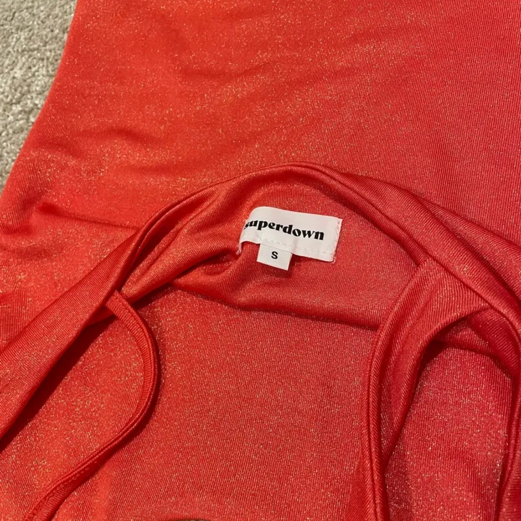 Superdown Red Cross-Front Bodysuit - Image 4