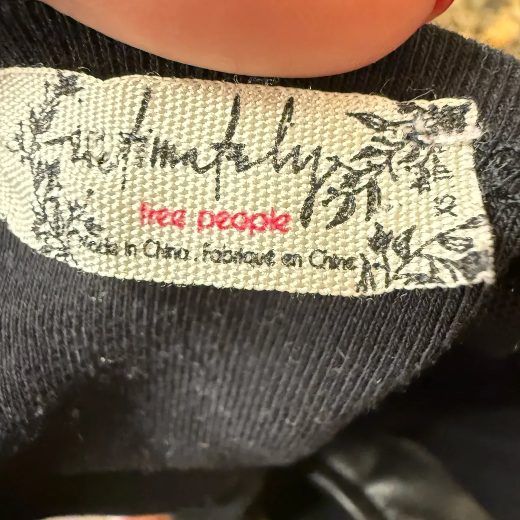 Free People Intimately Black Faux Leather Bustier Cropped Top Size XS - Image 4