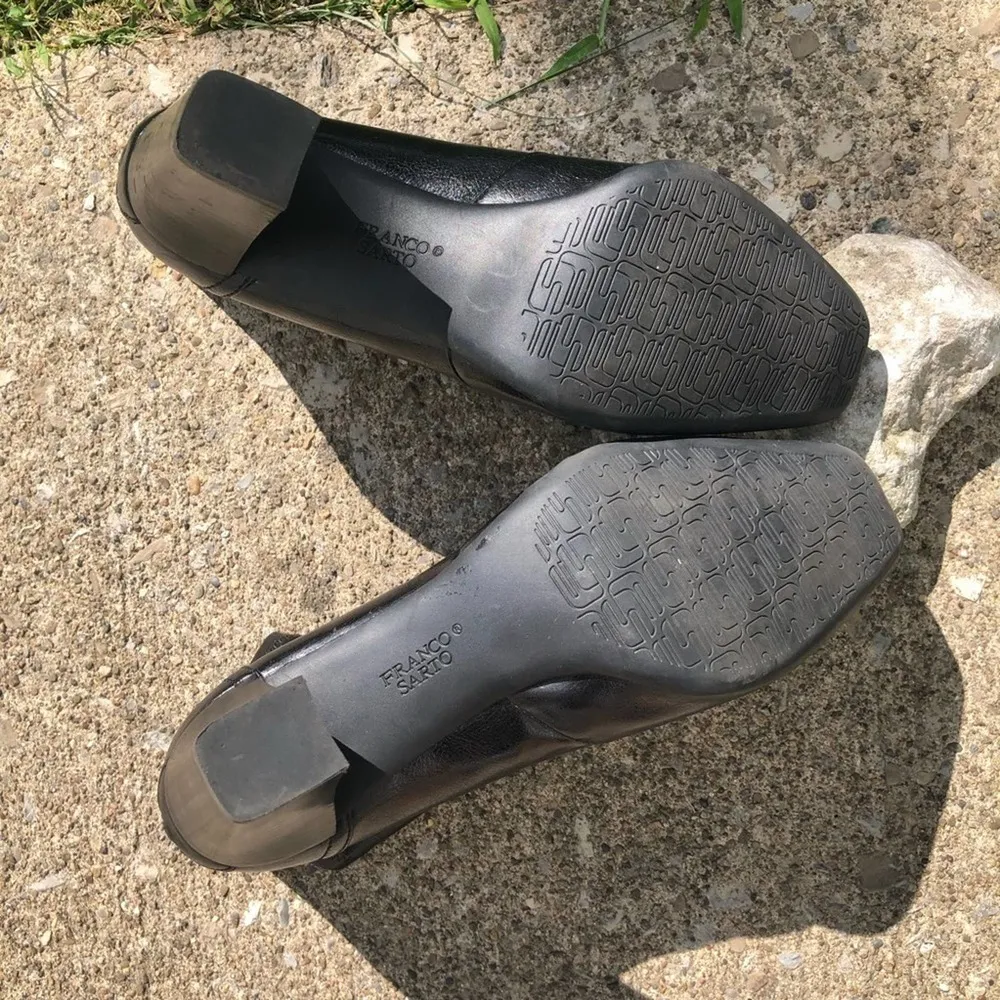 Franco Sarto Ankle Boot Bootie Black Size 10 Zipper Block heel Workwear hipster - Image 9