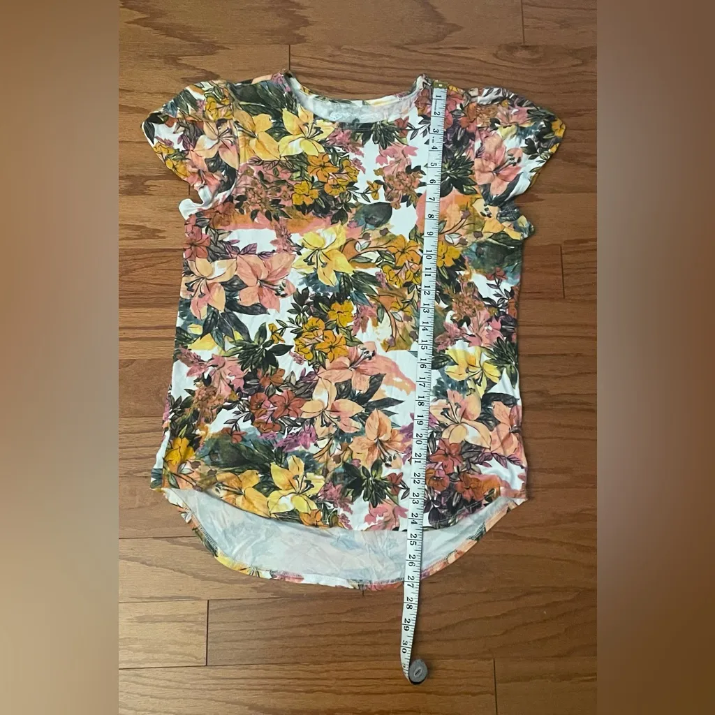 Cupio- Floral Blouse Pink, Yellow, Green Size L - Image 5