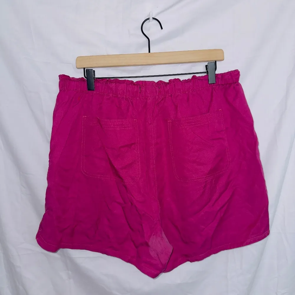 Women's One5One Pink Pull On High Waisted Stretchy Lyocell Shorts size large - Image 5