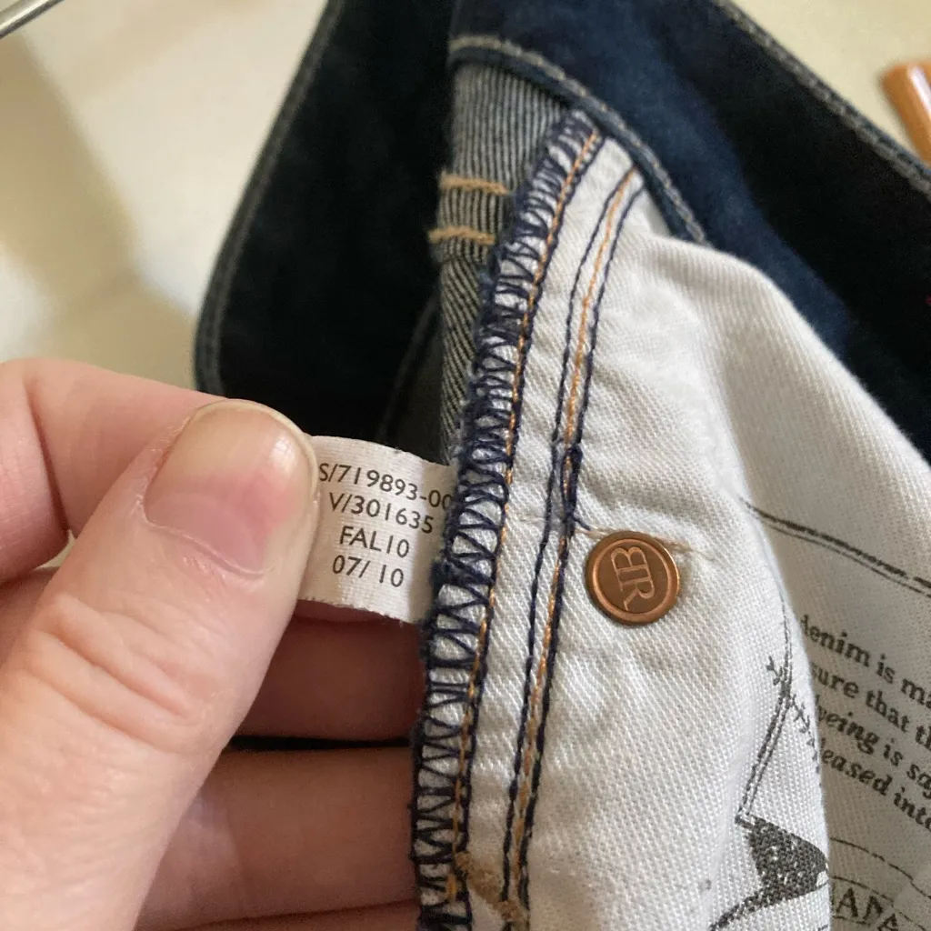 Banana Republic Dark Wash Curvy Bootcut Zip Up Blue Denim Jeans A208 - Image 5