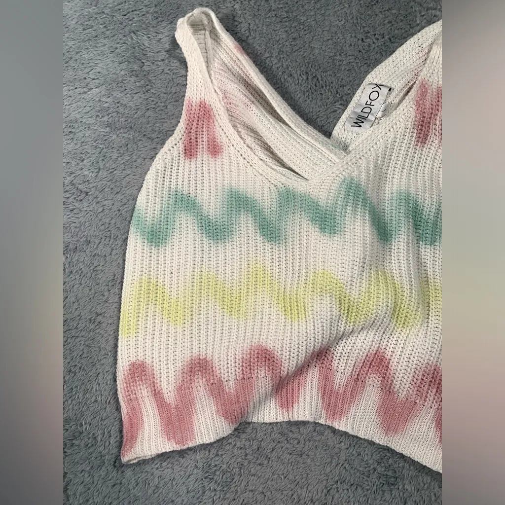 Wildfox knit tank top twist back large - Image 2