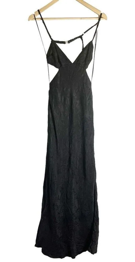 Third Form Black Paisley Triangle Cut Out Sleeveless Midi Dress Size 6 - Image 6