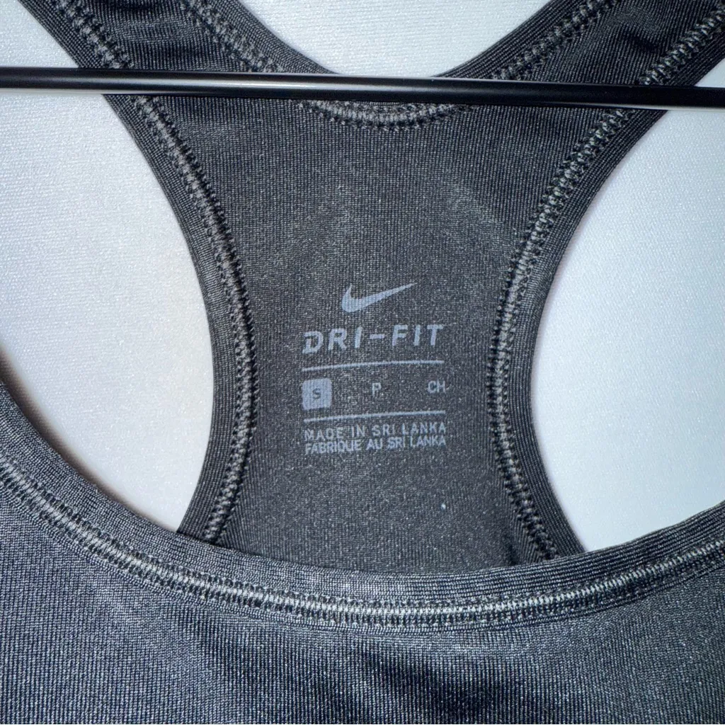 Nike Dri Fit Women's Black and White‎ Sports Bra - Image 4