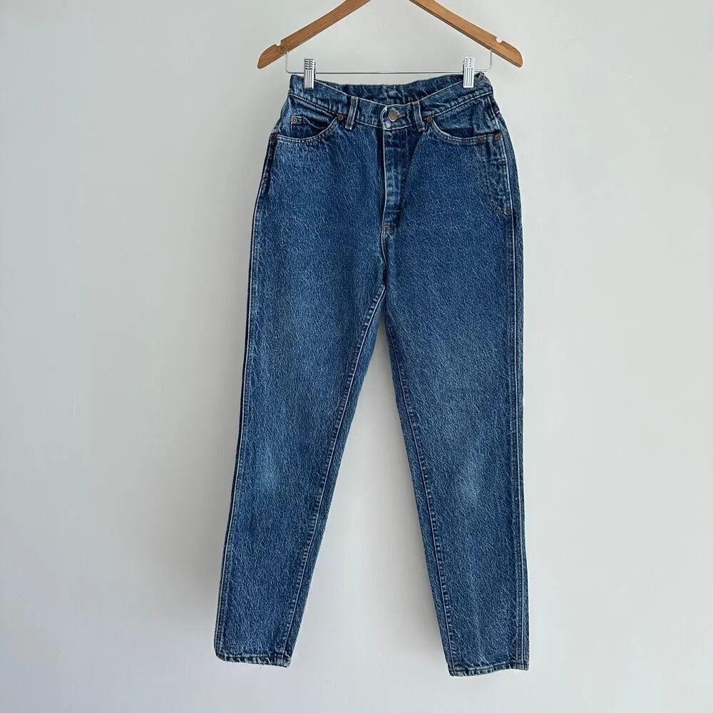 Vintage Lee Jeans Womens 26 Waist High Waist Mom Acid Wash - Image 3