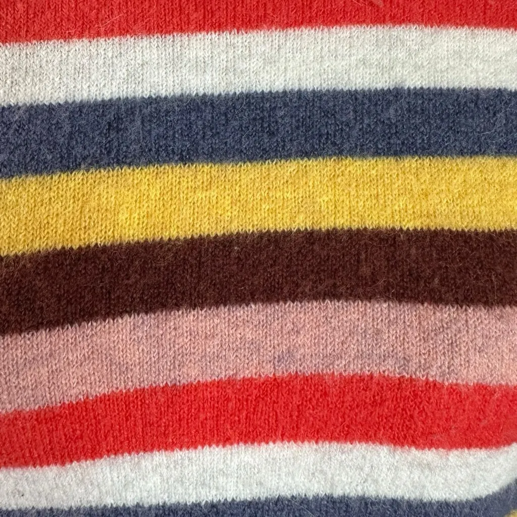 Madewell Cardiff Striped Crewneck Sweater in Coziest Yarn Size XS Preppy Boxy - Image 8