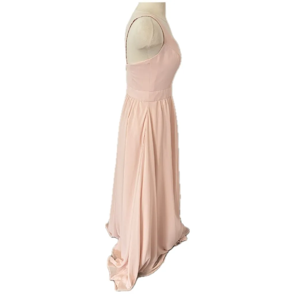 Kennedy Blue Riley Floor Length Maxi Bridesmaid Dress in Blush Pink Size 4 - Image 4