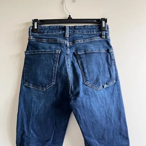 ZARA Woman JEANS | ZW THE DREED FLARE CROPPED JEANS Blue |‎ 9863/040 Size 4 - Image 6