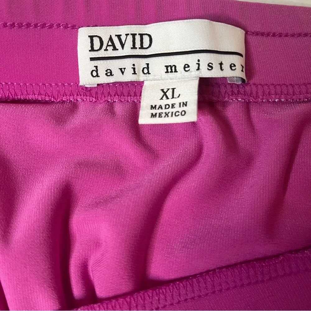 Hot Pink Fluid Jersey Asymmetrical Elastic Waist Skirt Size XL NEW - Image 4