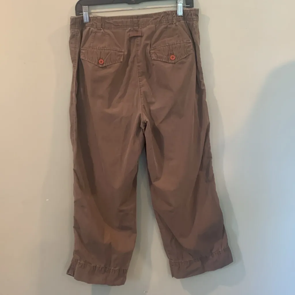 J. Jill Genuine Fit at Waist Brown Casual Cropped Cotton Pants Women’s Size 13 - Image 4
