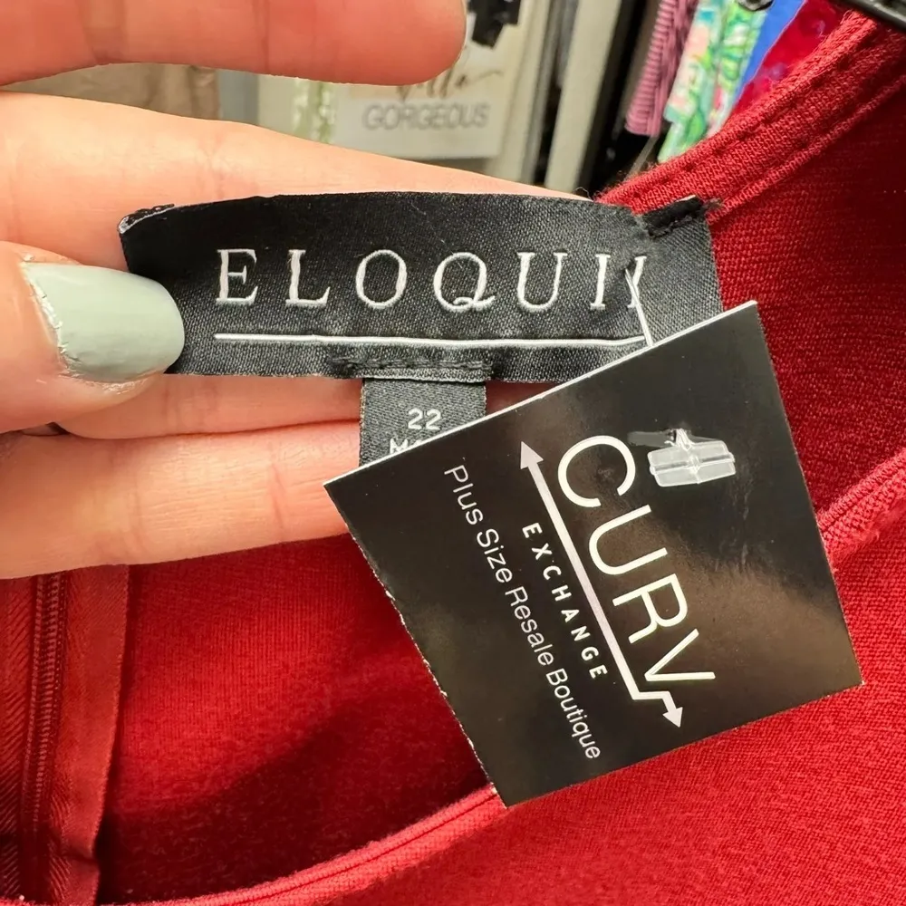 Eloquii Peplum Long Sleeve Blouse - Size 22 - Image 3