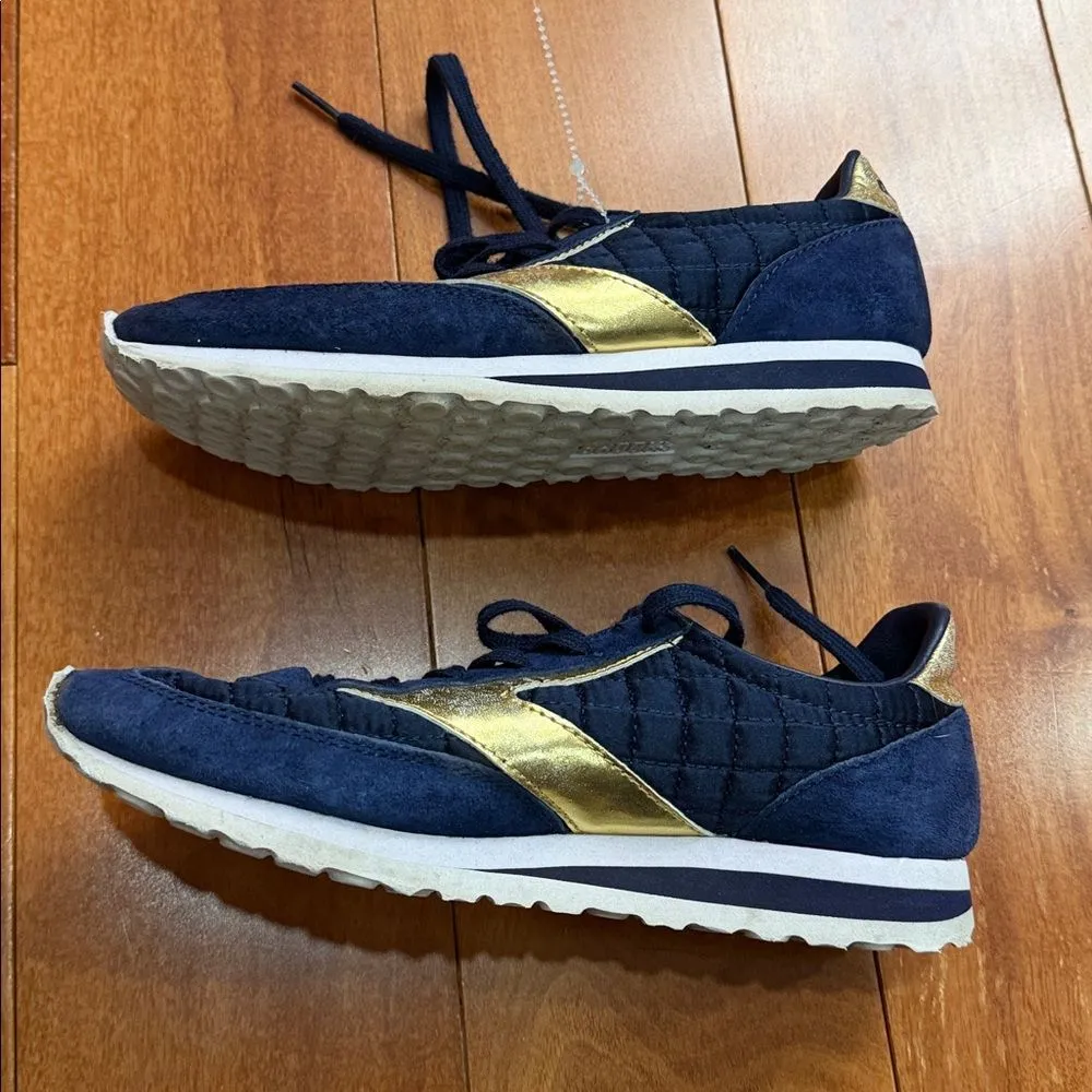 Brooks Vanguard‎ sneakers in navy blue suede with gold accents size 7 - Image 5