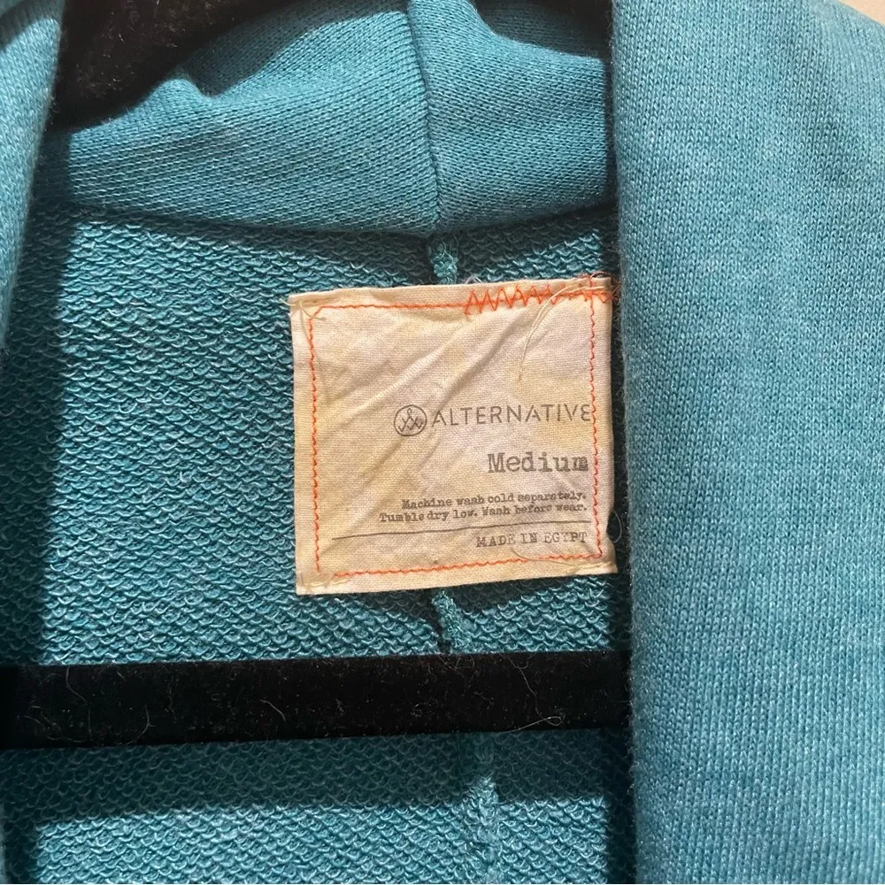 Alternative Open Cardigan Sweater Teal Blue Size Medium - Image 6