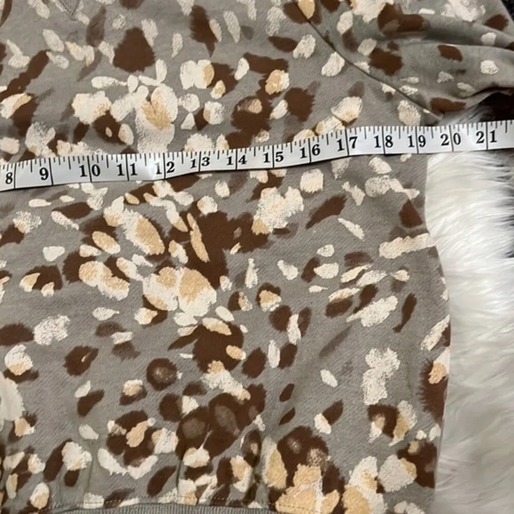 Democracy Three Quarter Sleeve Animal Print Sweatshirt Size P Small - Image 6