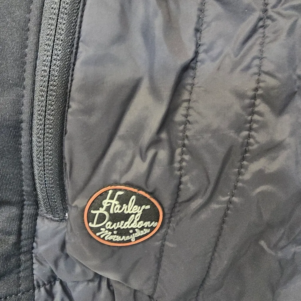 Harley Davidson Women's Drift Packable Thermal Black Motorcycle Jacket Size XL - Image 6
