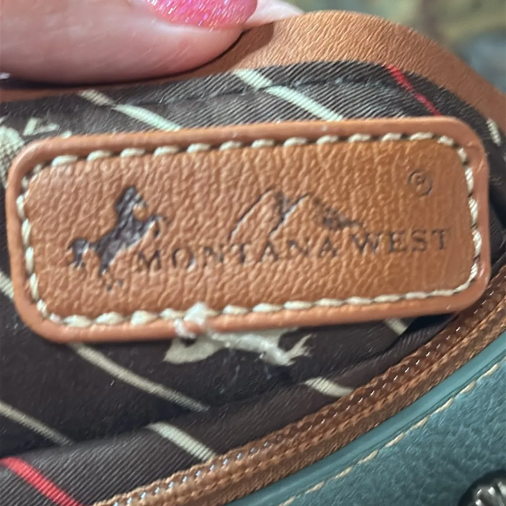 Montana West Brown & Turquoise Crossbody or Wristlet New W/ Tags in Bag - Image 7