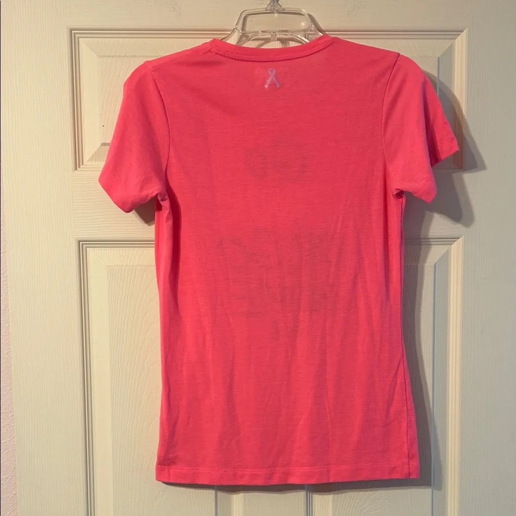 Under Armour Vibrant Pink Tee Go Pink Or Go Home  Breast Cancer Awareness Small - Image 4