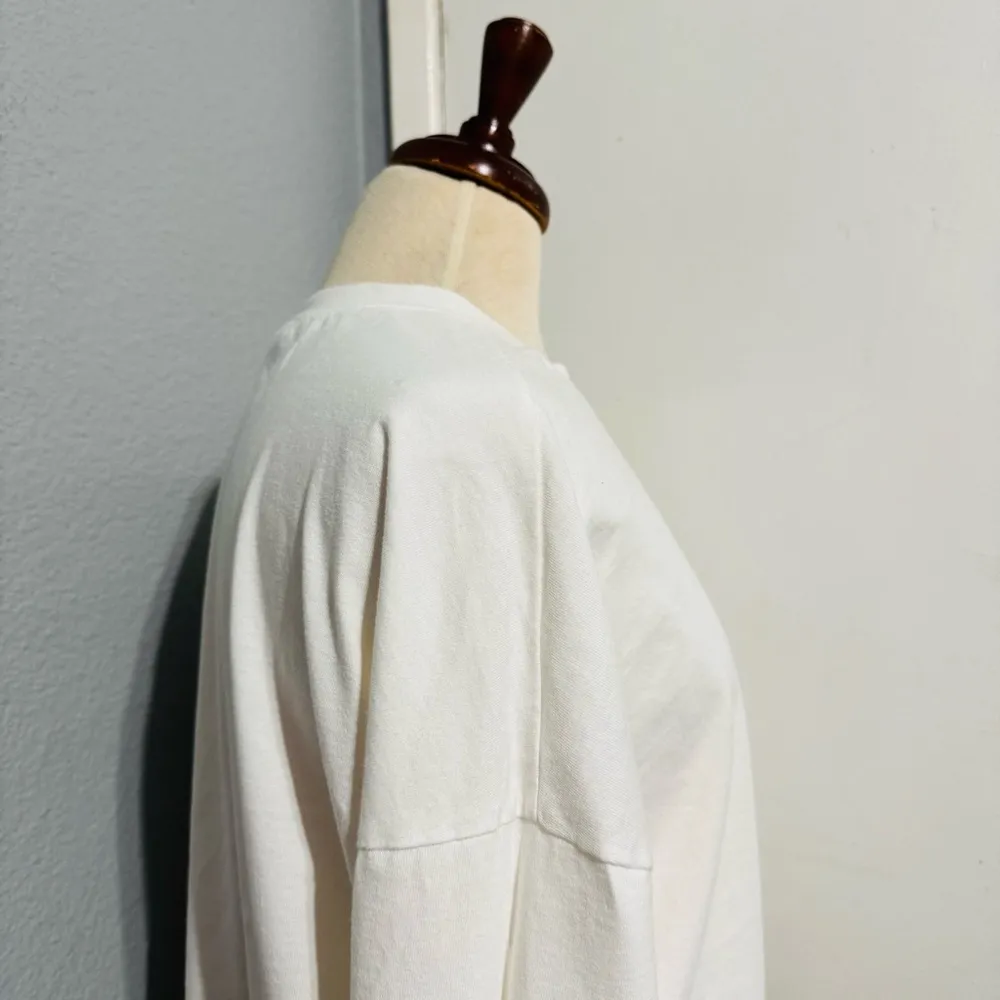 Forever 21 Plus Women White Boxy Tie Front Long Sleeve Sporty Sweatshirt Size 0X - Image 6