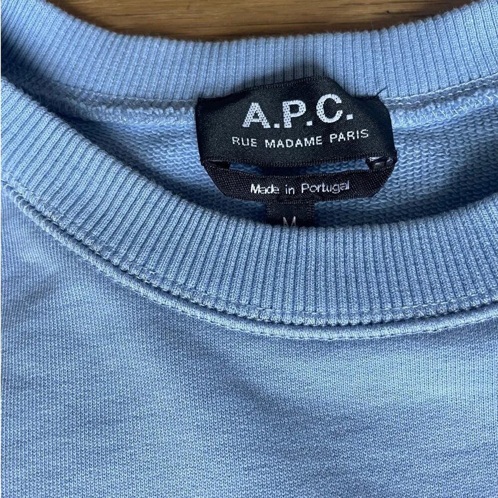 APC Standard Item Light Blue Sweatshirt Size Medium - Image 6