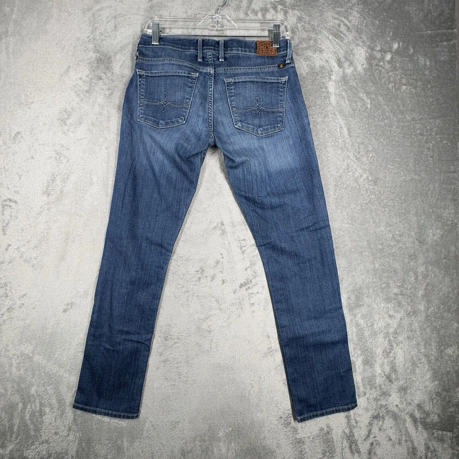 Lucky Brand Jeans Womens 4 27”‎ Blue Cate Stacked Skinny Jean Fading Whiskering - Image 3