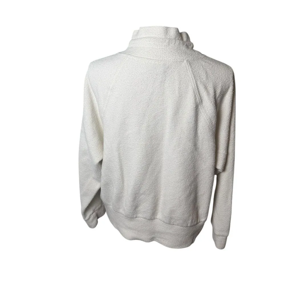Varley Maceo Textured Sweat * Ivory Large - Image 4