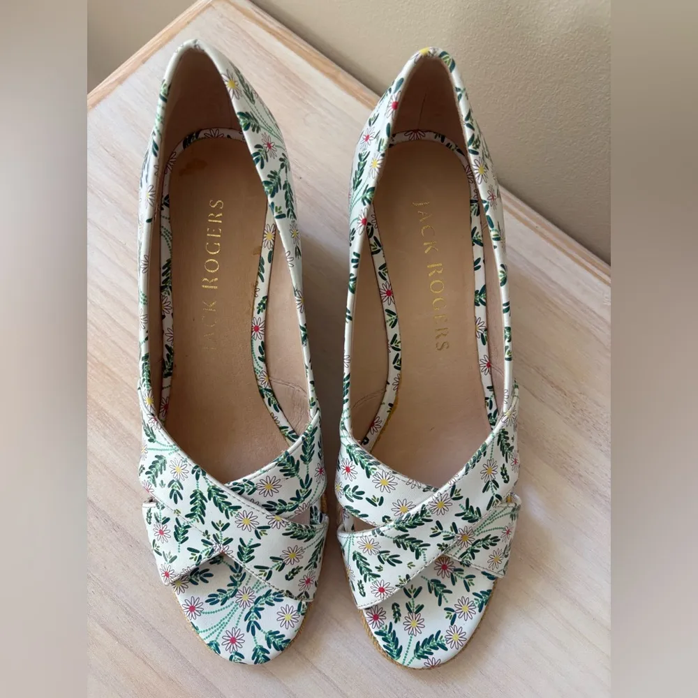 Jack Rogers Palmer Crisscross Wedge Espadrille Size 8 - Image 2