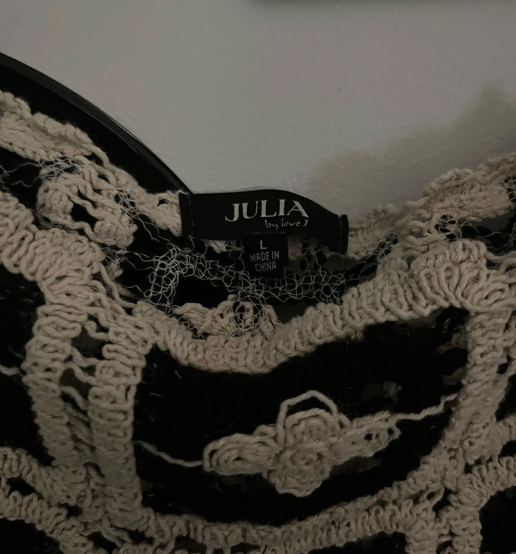 Crochet Top Black Size L - Image 3