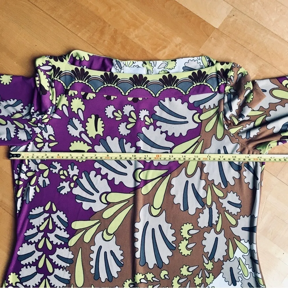 Donna Morgan Abstract, Colorful, Neon, 3/4 Sleeve Dress, Size 16 - Image 9