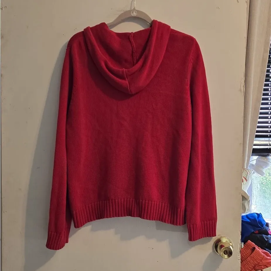 Izod Women's Red Hooded Sweater - Image 6