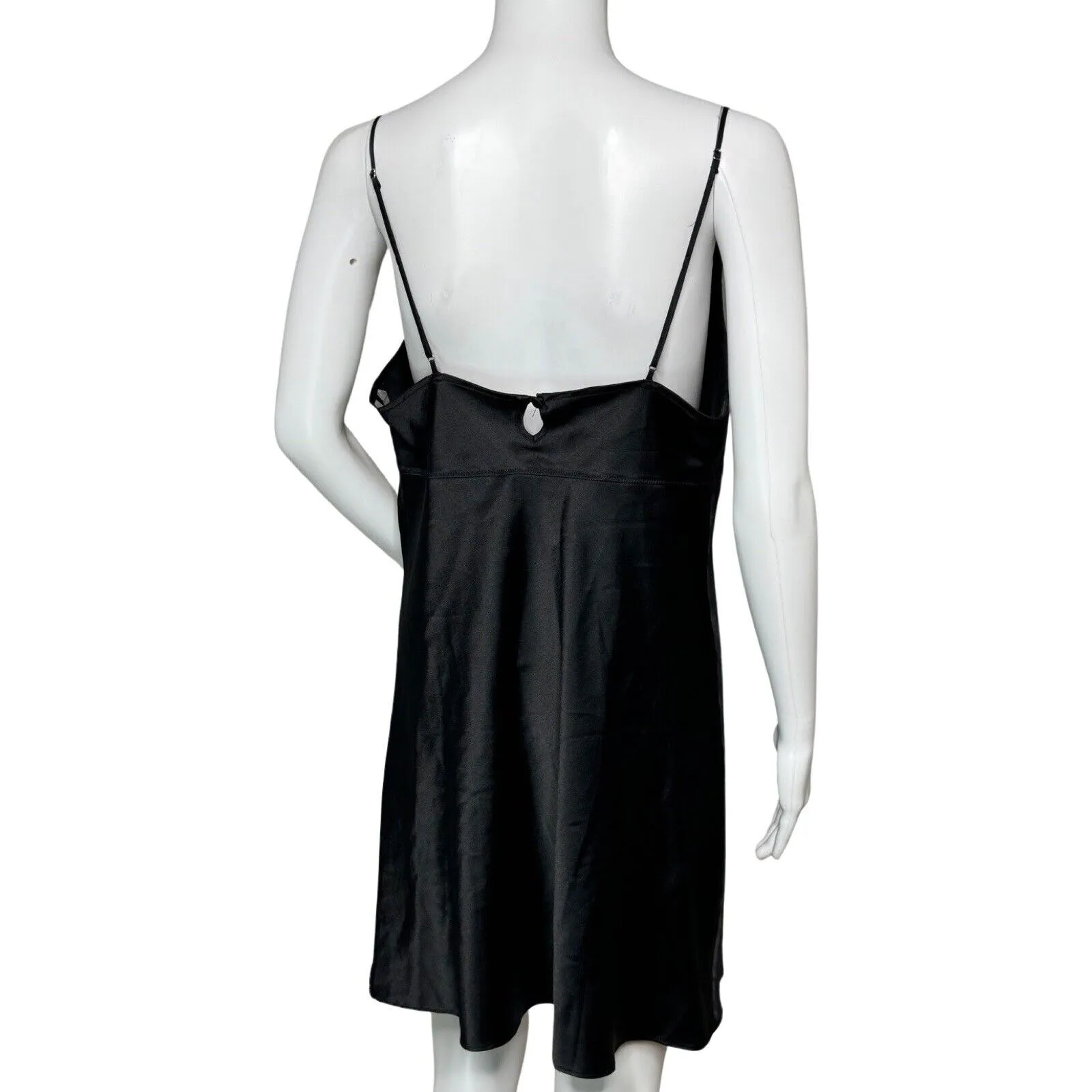 Victorias Secret Nightgown Women Large Black‎ Mini Slip Dress Cowl Neck Lingerie - Image 4