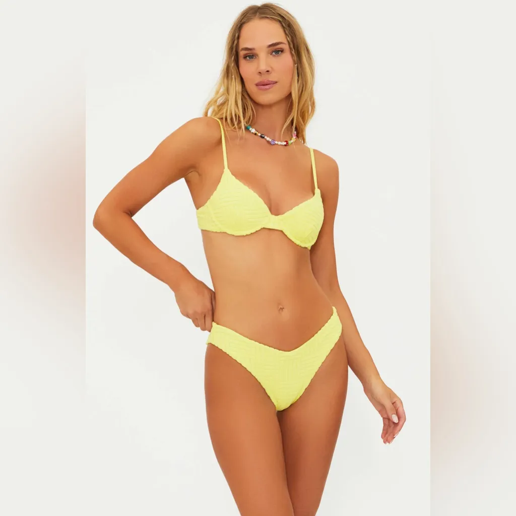 Beach Riot Vanessa Bottom Citrine Crush Terry, Size medium, $88 - Image 3