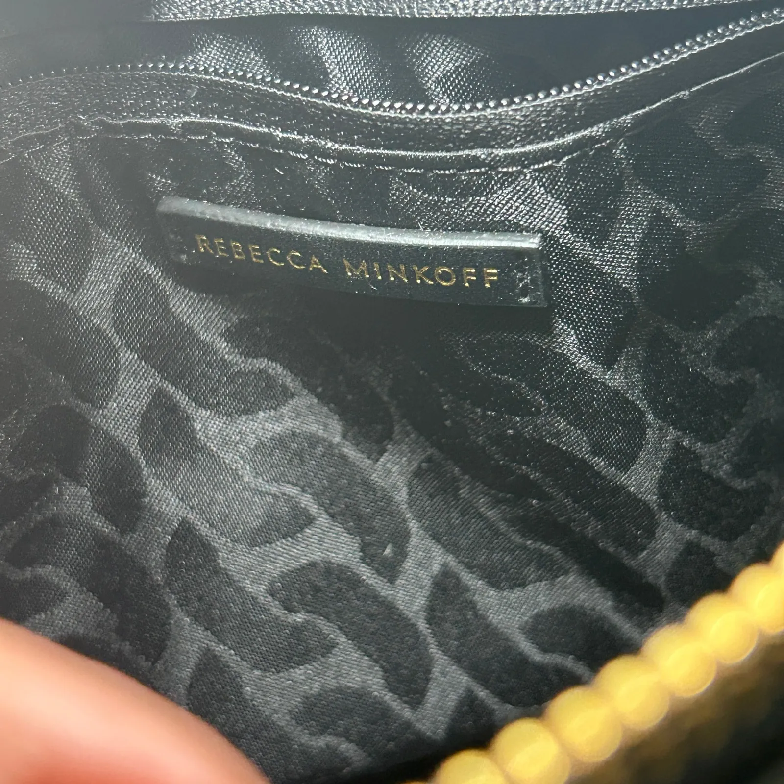 Rebecca Minkoff Edie Black Leather Quilted Chevron Crossbody Bag Gold‎ Hardware - Image 10